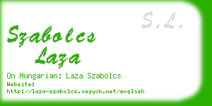 szabolcs laza business card